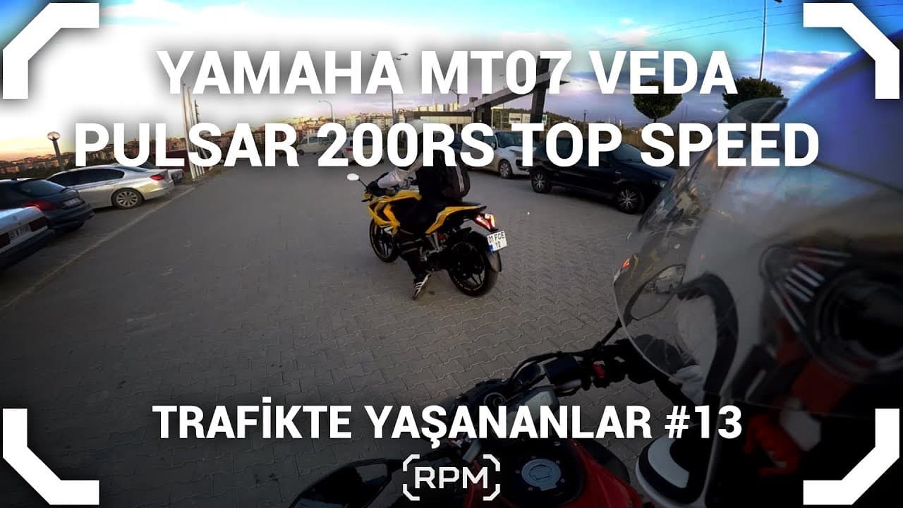 ELVEDA Yamaha MT07 - Pulsar 200RS Top Speed | Günlük Gözlemler #13 [RPM]