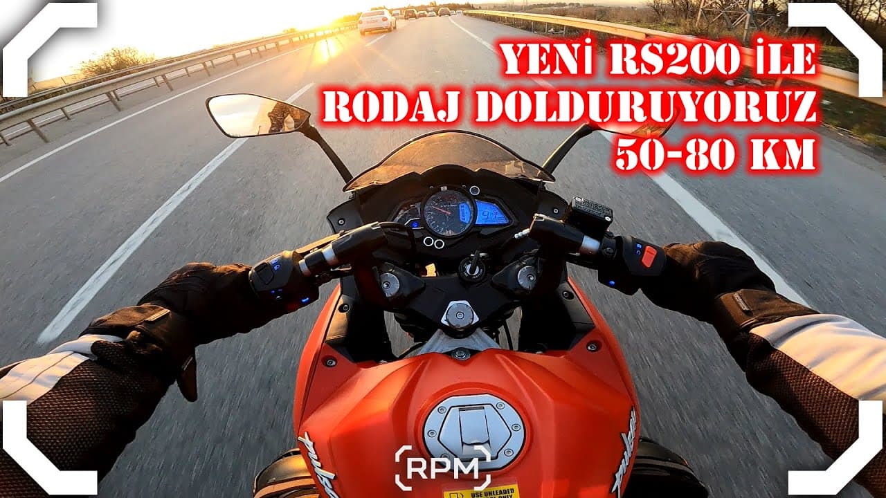 PULSAR 200RS | İŞE GİDİŞ VLOG | RODAJ 50-80KM [RPM]