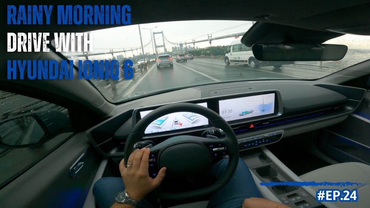 HYUNDAI IONIQ 6 | RAINY ISTANBUL MORNING | POV DRIVE