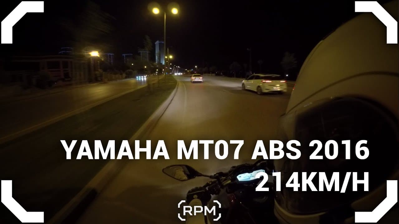İlk Kez MT07 'nin Gücünü Zorladım - 214KM Hızda Motor Sürmek [RPM]