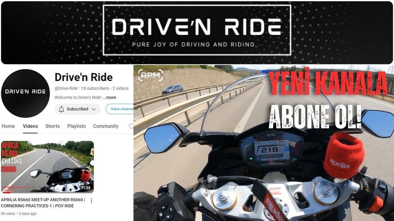 YENİ KANAL @Drive-Ride  | SICAKTA BUFF TAKMAK | APRILIA RS 660 MOTOVLOG | [RPM]