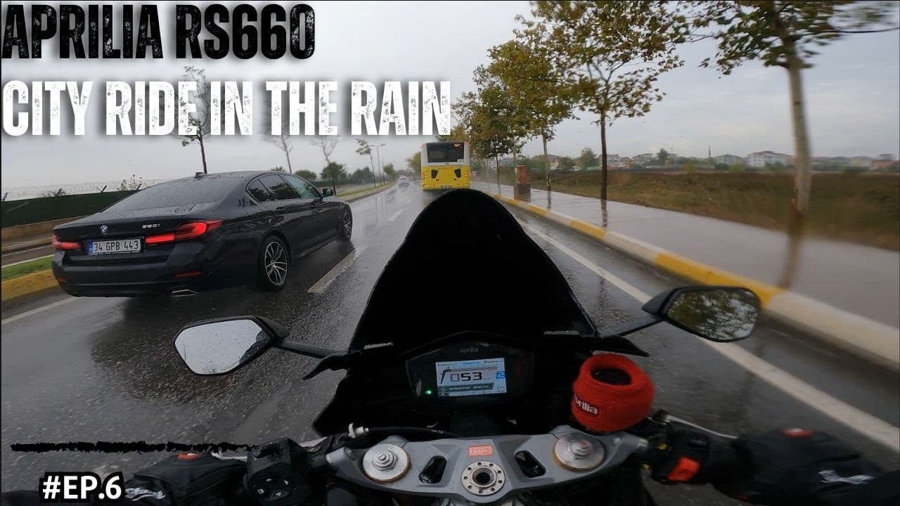 Calm City Ride in the Rain | Aprilia RS660 | İstanbul