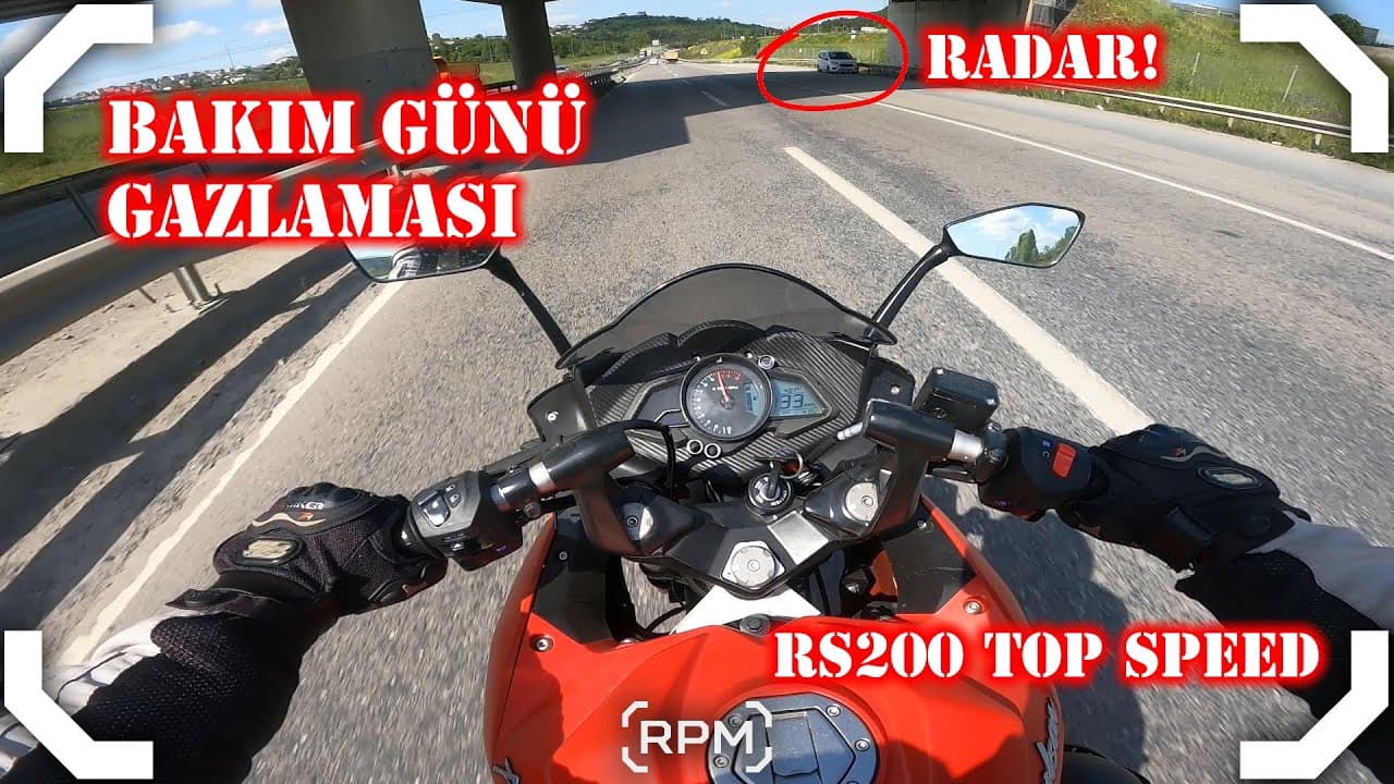 BAJAJ PULSAR 200RS RODAJ BAKIMINA GİTTİK | GAZLAMA GÜNÜ | RADARA POZ VERDİK [RPM]