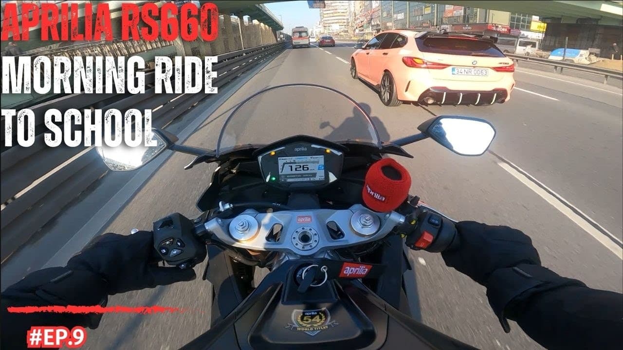 THE BEST WAY TO RIDE TO SCHOOL IN İSTANBUL MORNING RUSH | APRILIA RS660