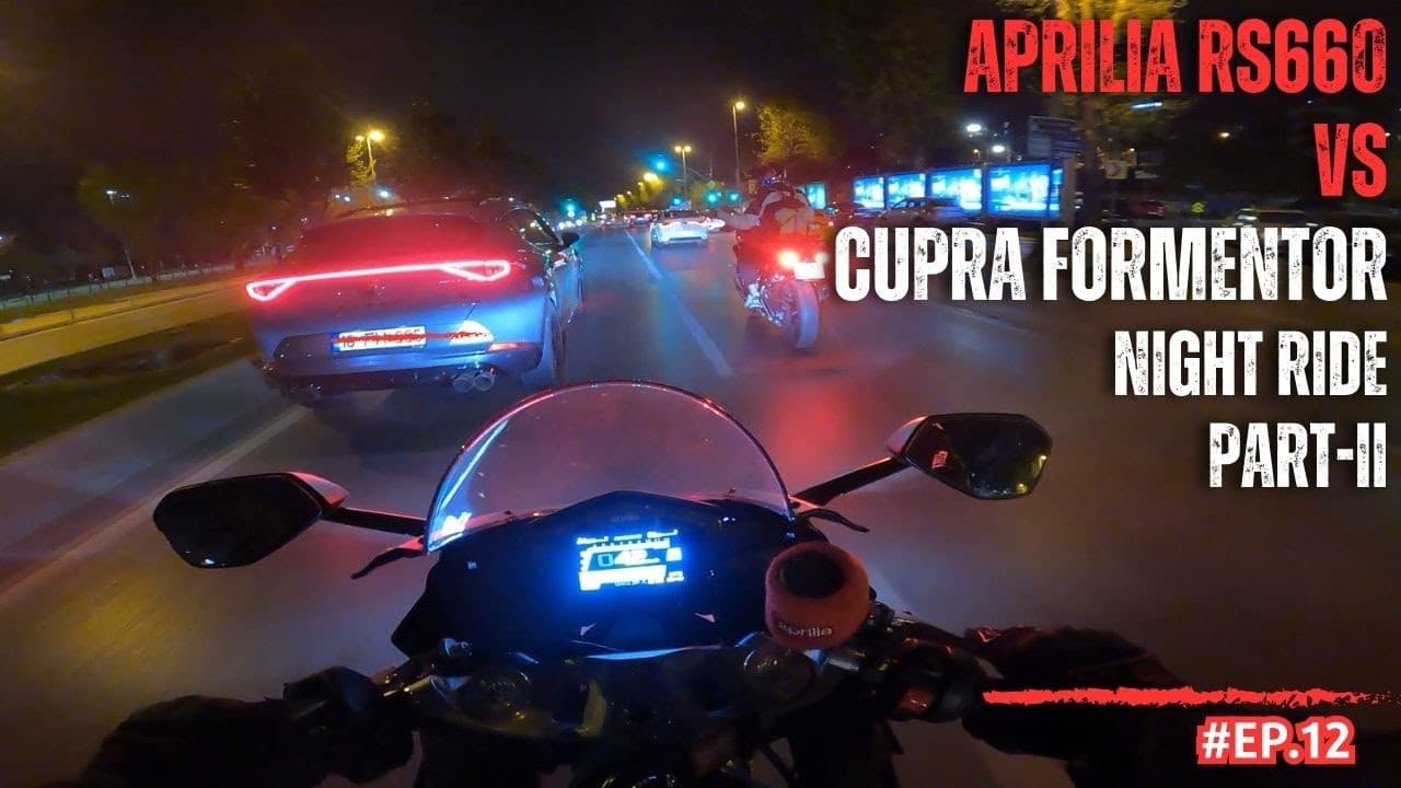 410 HP CUPRA FORMENTOR VS 100 HP APRILIA RS660😅 | NIGHT RIDE PART II